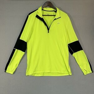 Brooks 1/4 Zip Pullover Running Activewear Shirt Men's Large Yellow
